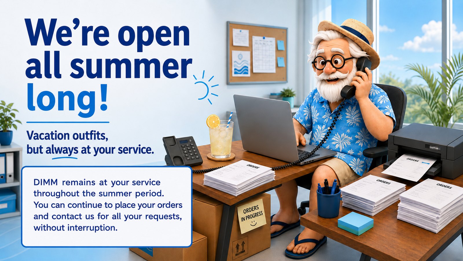 DIMM stays open all summer — team on duty in holiday outfits